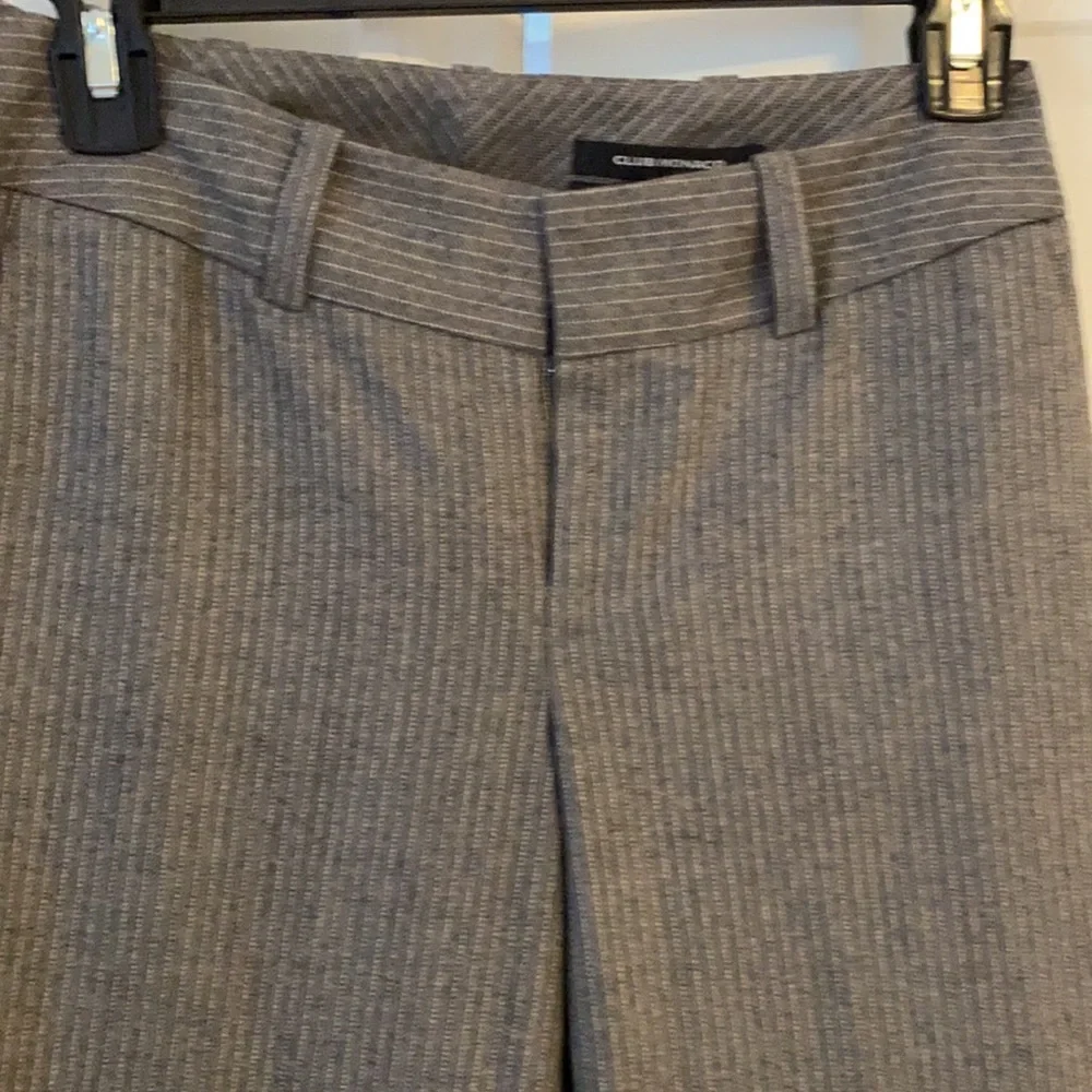 Club Monaco Light grey pinstripes wide leg trousers with cuff - Picture 4 of 8
